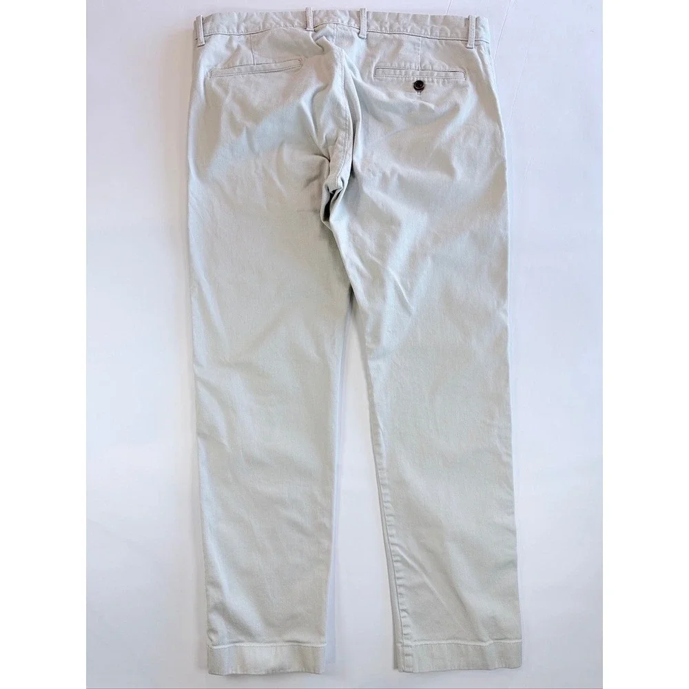 J. Crew Chino Pants Mens‎ 34x30 Beige Flex Slim Fit Re-Imagined H3167